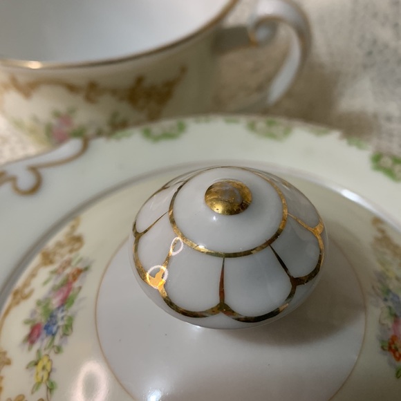 NATIONAL CHINA Vintage Sugar & Creamer Set - Picture 6 of 7